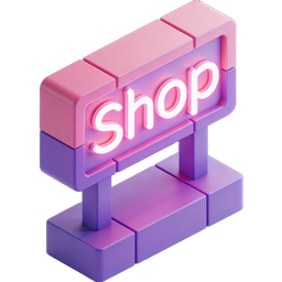 Shop Sign Icon - Neon Retail Design