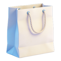 3D Shopping Bag Icon - Ecommerce & Retail Design