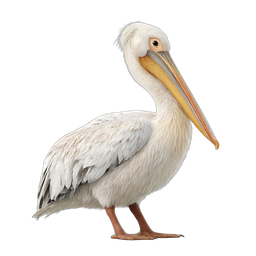Realistic White Pelican Icon for Nature Projects