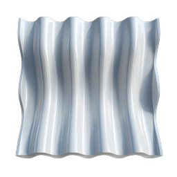 Shower Curtain Icon - Realistic 3D Bathroom Decor