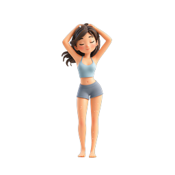 Shower Fresh Woman 3D Character Icon