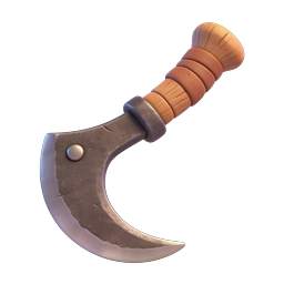 Sickle Blade Weapon Icon - 3D Realistic Fantasy RPG