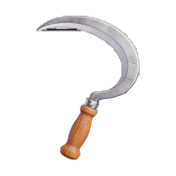 Sickle Harvest Tool Icon - Realistic 3D Farm Equipment