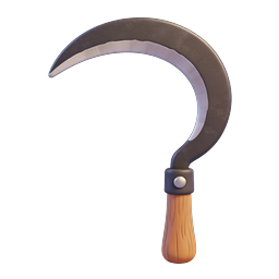 Sickle Tool Icon - 3D Agricultural Harvest Icon