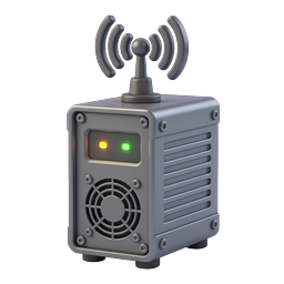 Signal Jammer Device 3D Icon - Wireless RF Equipment