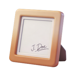 Signed Picture Frame 3D Icon - Personalized Photo Display