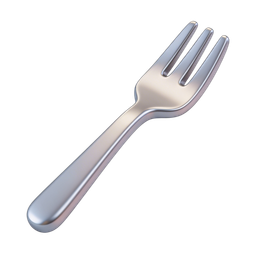 Stylish Silver Fork Icon for Dining Applications