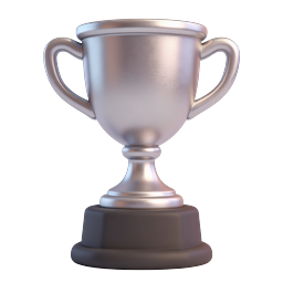 Silver Trophy Cup Icon - Championship Award Symbol