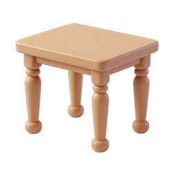 Minimalistic Beige Table Icon for Home Decor