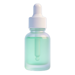 Skincare Dropper Bottle Icon - Realistic Glass Serum