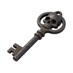 Antique Skull Key Icon - Gothic Realistic 3D Design