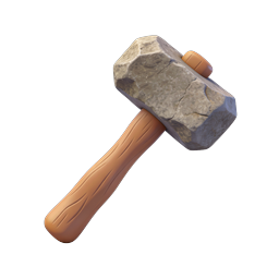 ไอคอนค้อนปอนด์ 3D - ภาพประกอบเครื่องมือก่อสร้าง