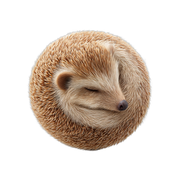 Sleeping Hedgehog Realistic Animal Icon