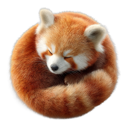 Sleeping Red Panda Icon | Cute Wildlife Animal