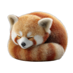 Sleeping Red Panda - Cute Wildlife Animal Icon
