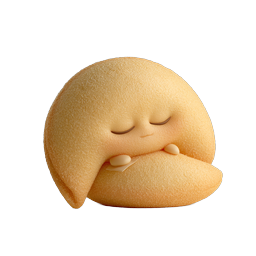 Sleepy Bao Bun Character Icon - Cute 3D Food Mascot