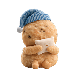 Sleepy Cookie Character 3D Icon | Cozy Bedtime Mascot