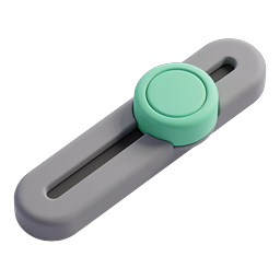 3D Slider Control Icon - Modern UI Toggle Element