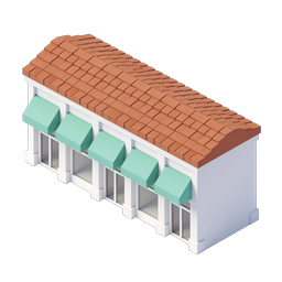 Isometric Shop Storefront Building Icon - 3D Illustration