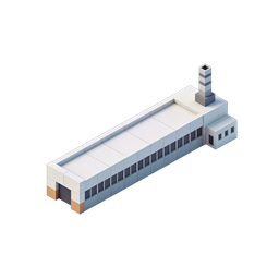 Modern Warehouse Building Icon for Industrial Use