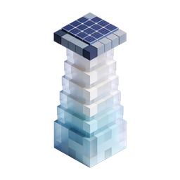 Stylized Solar Tower Icon for Renewable Energy Projects