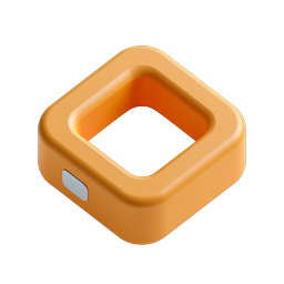 Smart Button Device 3D Isometric Icon | Orange Tech Icon