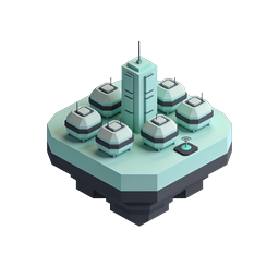 Smart City Hub Isometric Icon - IoT Network Illustration