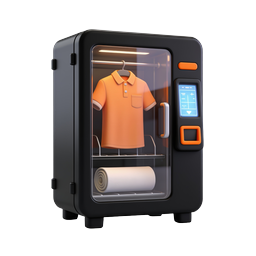 Smart Clothing Vending Machine Icon | 3D Retail Tech