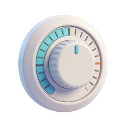 Sleek Thermostat Dial Icon for Technology Interfaces