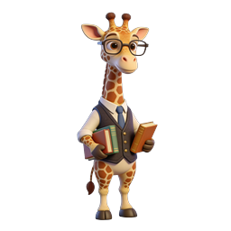 Smart Giraffe Icon for Educational Content