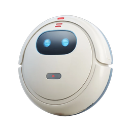 Robotic Cleaner Icon for Smart Home Innovations