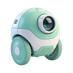 Smart Robot Camera Icon - Cute AI Device Illustration