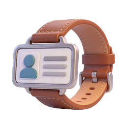 Smartwatch ID Card Icon - Digital Profile Display