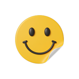 Smiley Face Sticker Icon - Happy Emoji
