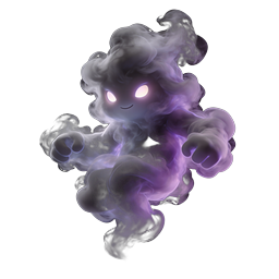 Cute Purple Smoke Ghost Icon for Halloween Designs