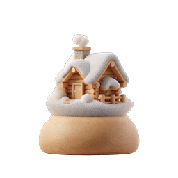 Snow Globe Log Cabin Winter Icon | Holiday Decoration