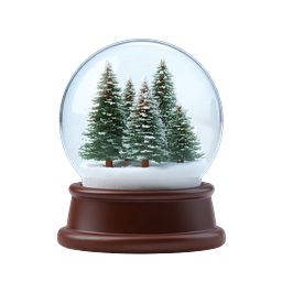 Snow Globe Christmas Winter Scene Icon