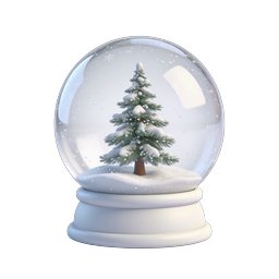 Christmas Snow Globe Icon | Festive Winter Holiday Decoration
