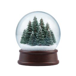 Snow Globe with Pine Trees | Winter Christmas Icon