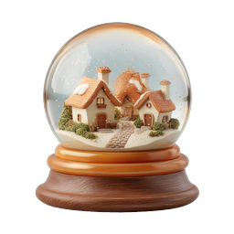Charming Snow Globe Winter Village Icon | Holiday Decor