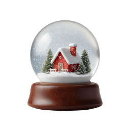 Snow Globe Winter House Christmas Decoration Icon