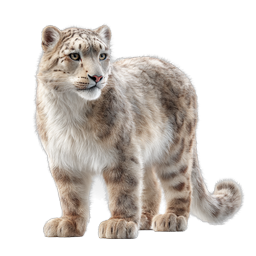Snow Leopard Cub Realistic Wildlife Icon