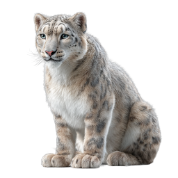 Snow Leopard Cub Realistic Wildlife Icon
