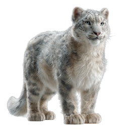 Snow Leopard Cub Realistic Wildlife Icon