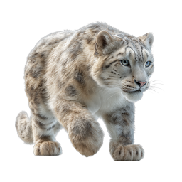 Snow Leopard Cub Realistic Wildlife Icon