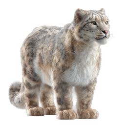 Realistic Snow Leopard Wildlife Icon - Majestic Big Cat