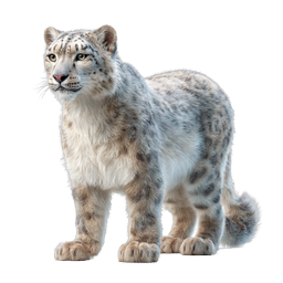 Realistic Snow Leopard Wildlife Icon | Premium Nature Design