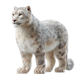 Snow Leopard Realistic Wildlife Icon