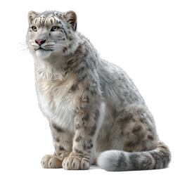 Realistic Snow Leopard Icon - Wild Cat Wildlife