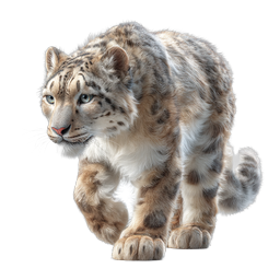 Realistic Snow Leopard Wildlife Icon